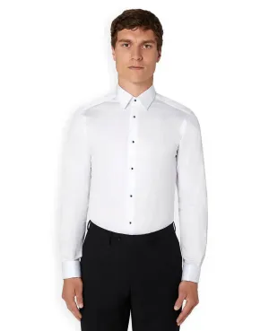 Remus Uomo Men's Stud Button Tuxedo Shirt Tapered Fit White