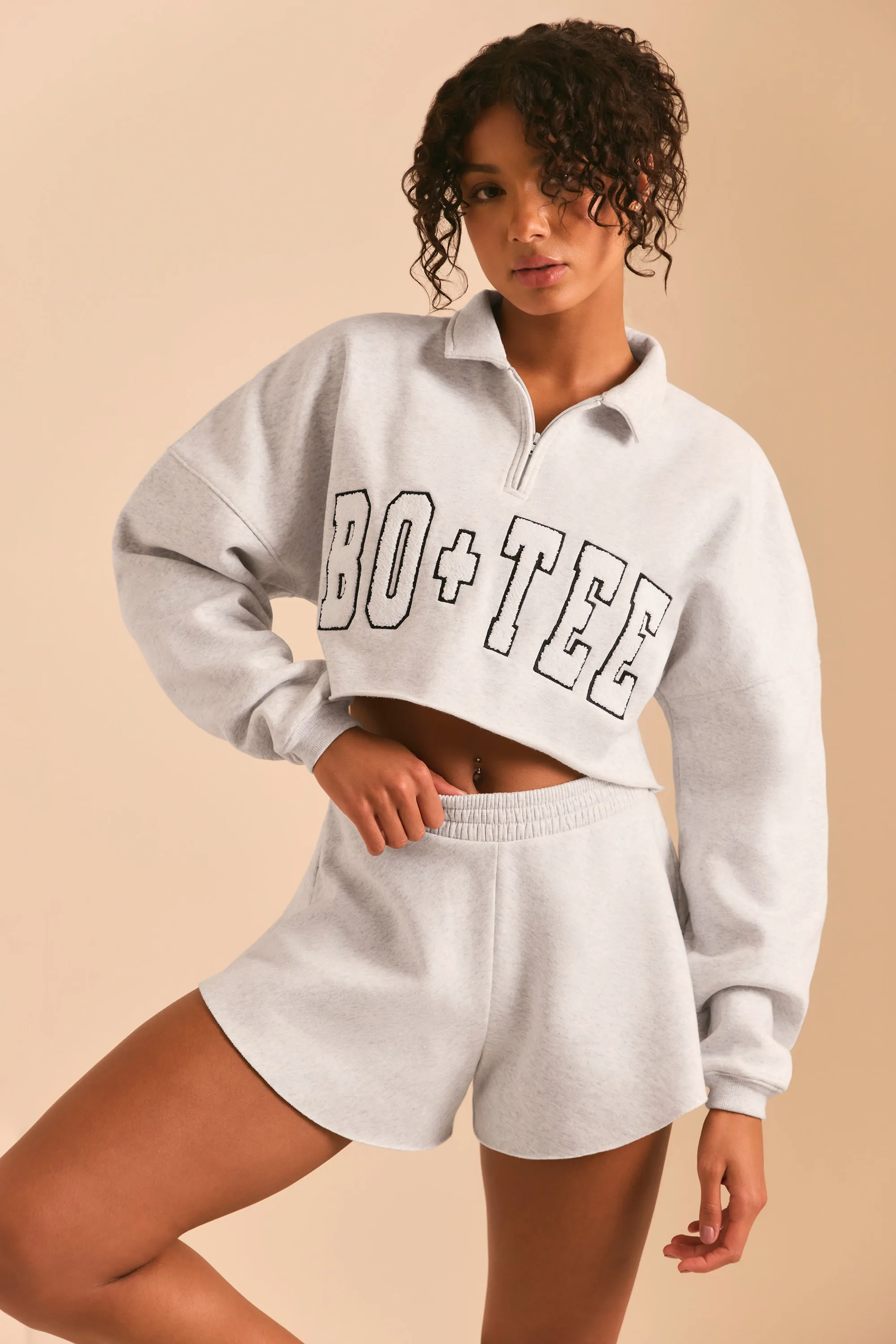 Restore - Half Zip Sweater in Heather Grey