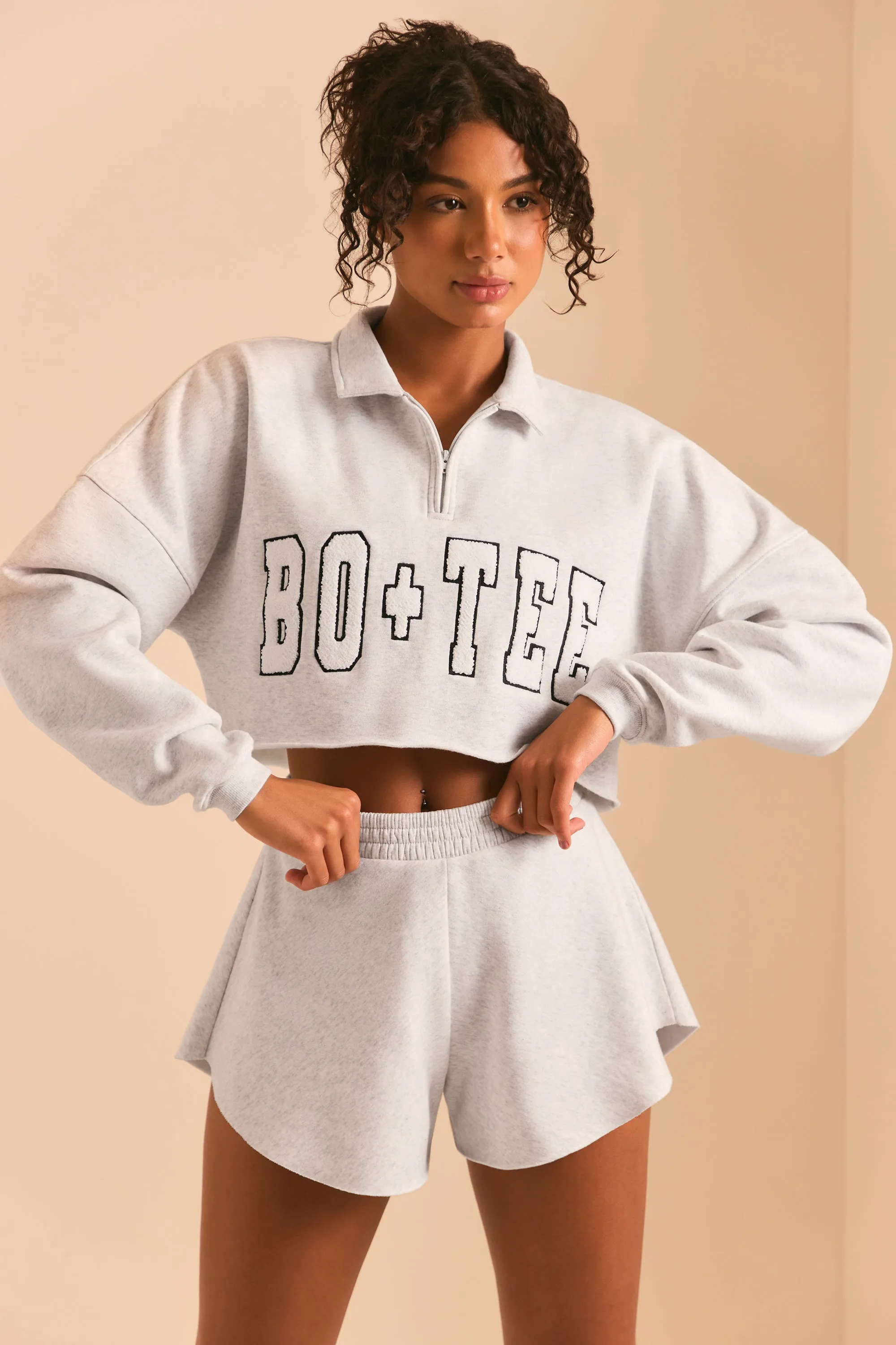 Restore - Half Zip Sweater in Heather Grey