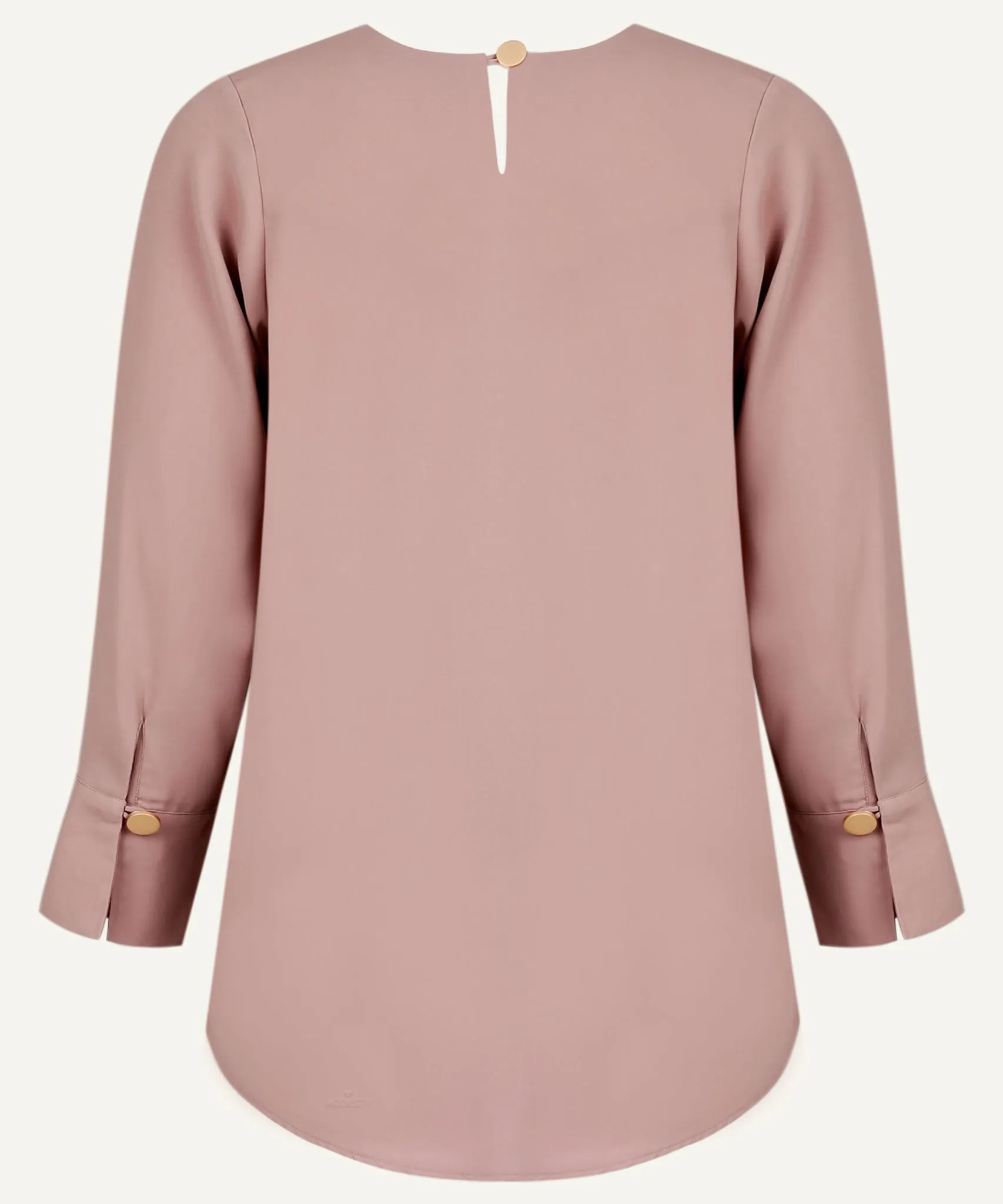 Rose Dust Long Sleeve Basic Blouse