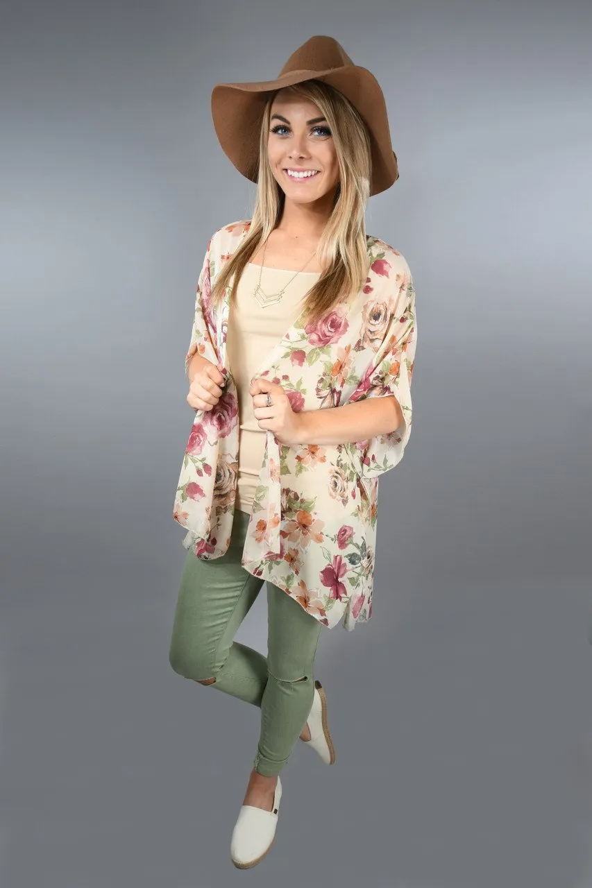 Rose Floral Kimono