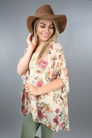 Rose Floral Kimono