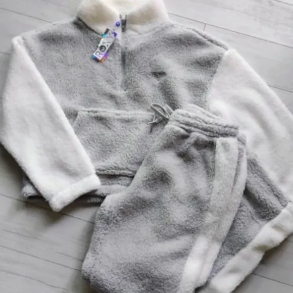 ROXY NEW Loungewear Sherpa Fleece Pullover &amp; Pants