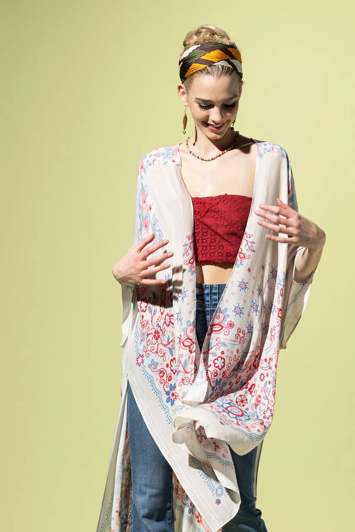 Royal Botanic Jacquard Kimono