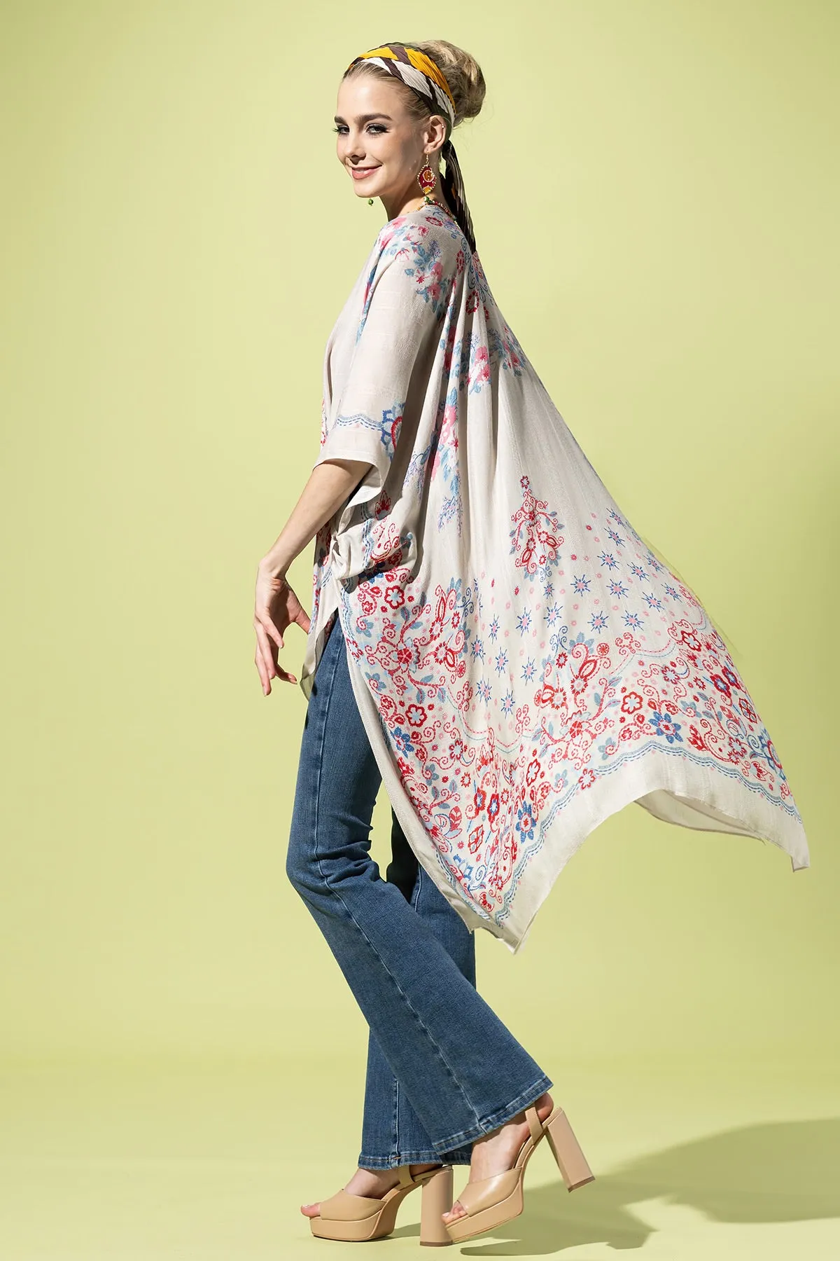 Royal Botanic Jacquard Kimono