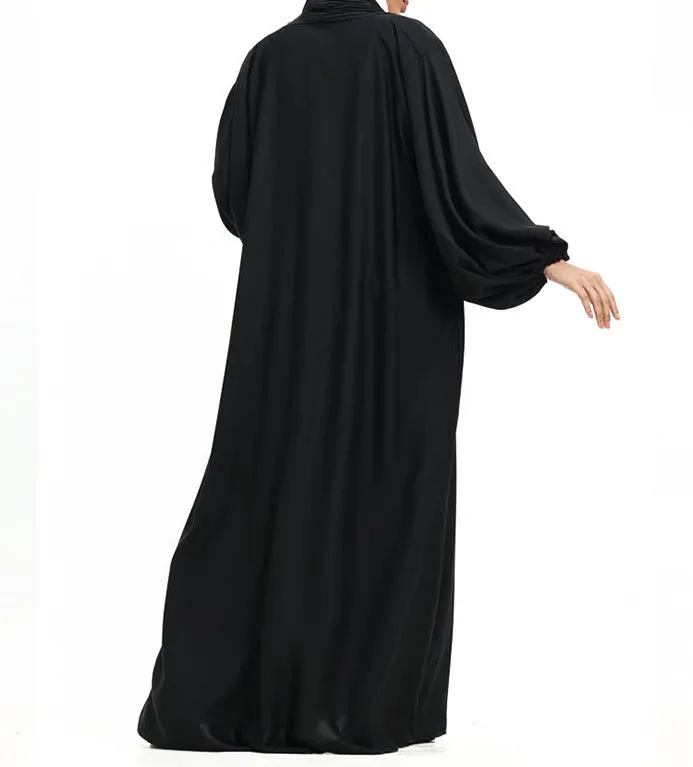Saree Wrap Kimono - Black