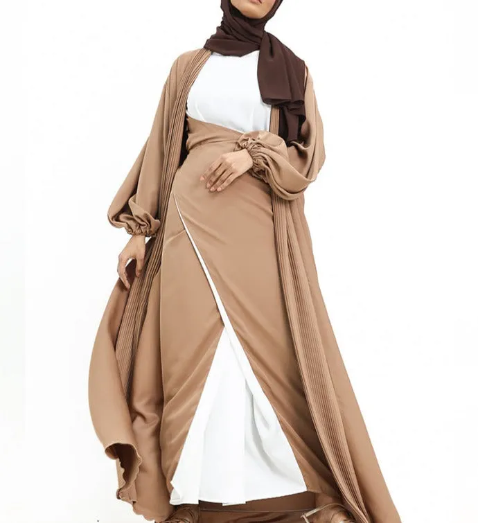 Saree Wrap Kimono - Latte