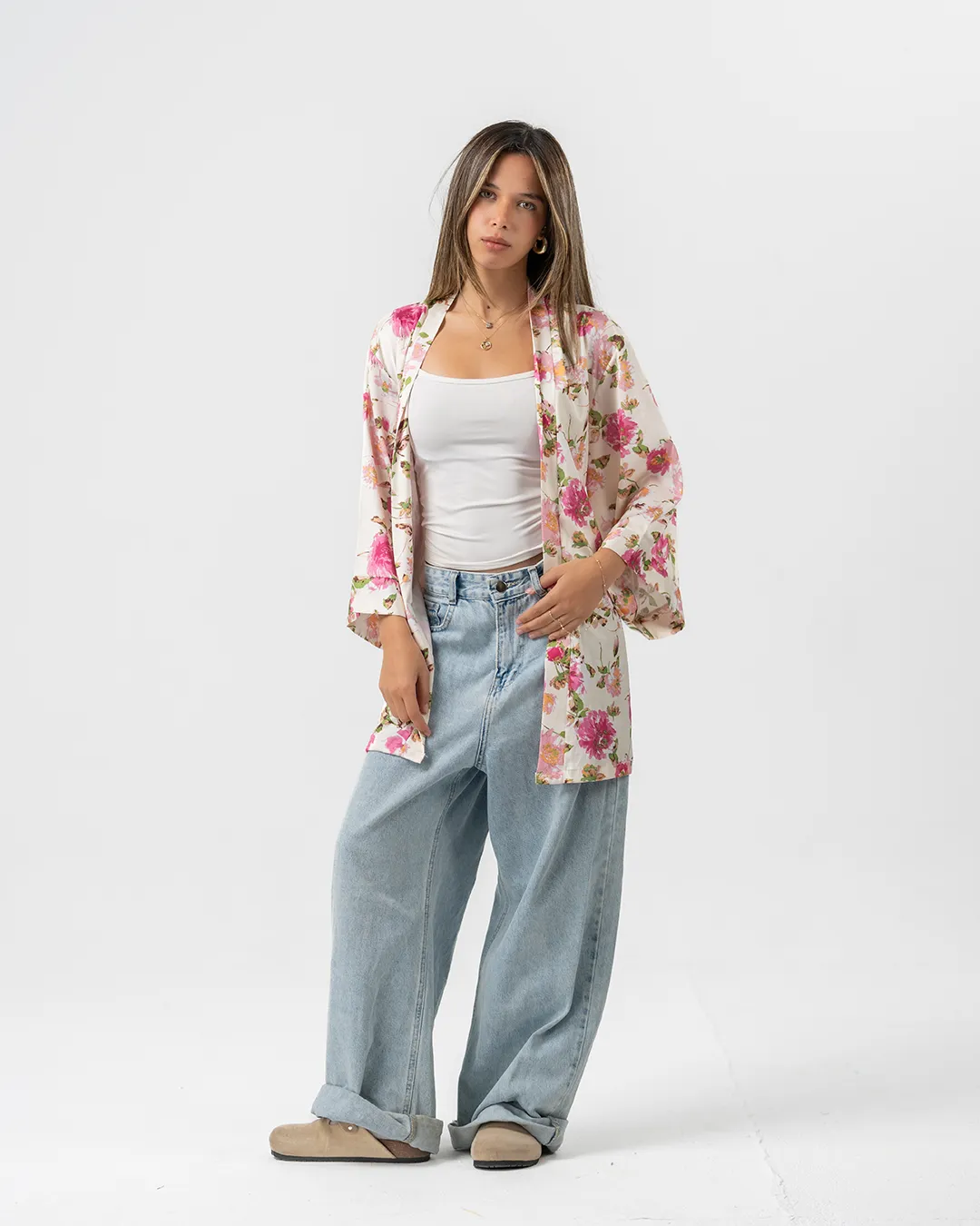 Satin Printed Womens Cardigan