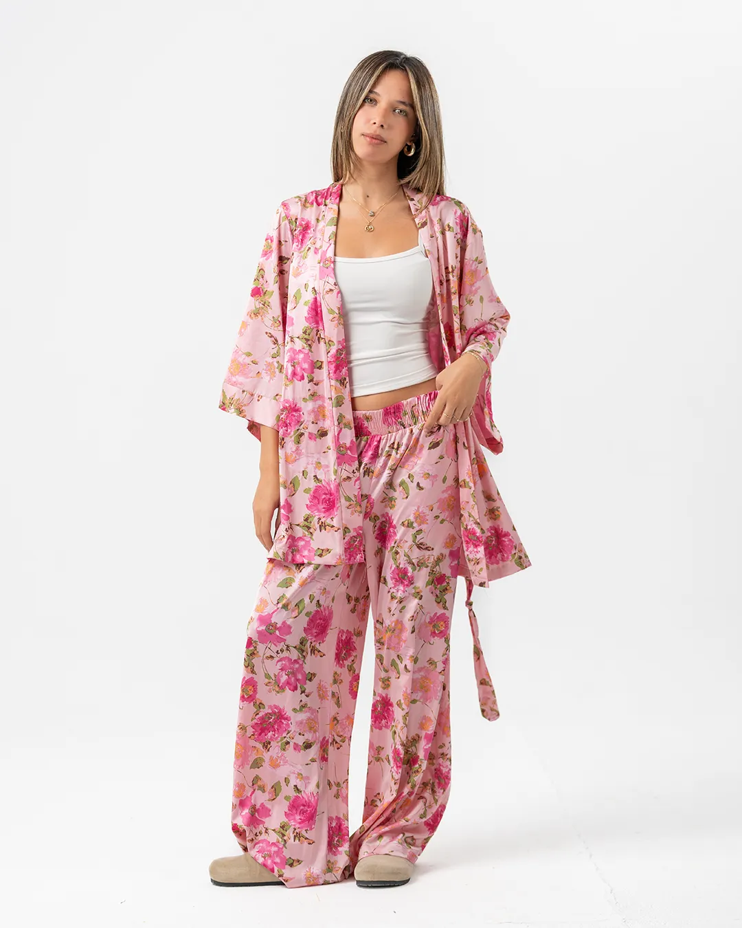 Satin Printed Womens Cardigan