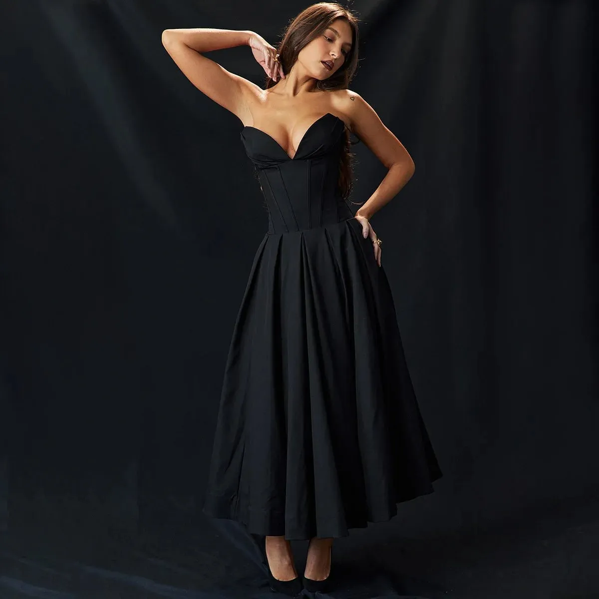 Scarlett Strapless Fit & Flare Dress