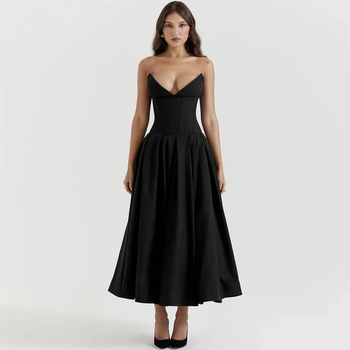Scarlett Strapless Fit & Flare Dress
