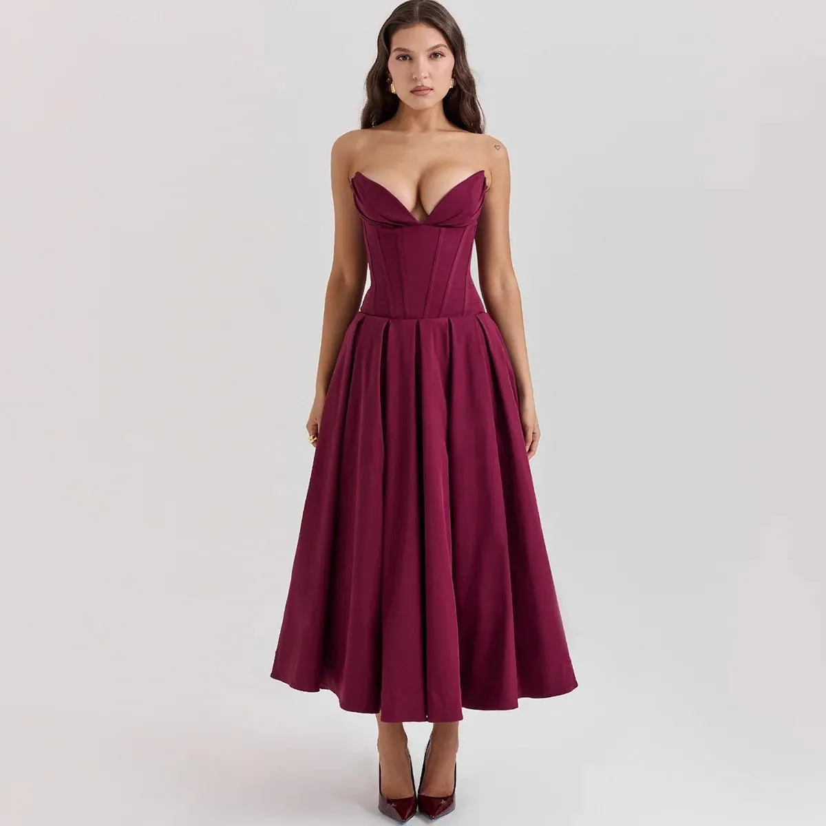 Scarlett Strapless Fit & Flare Dress