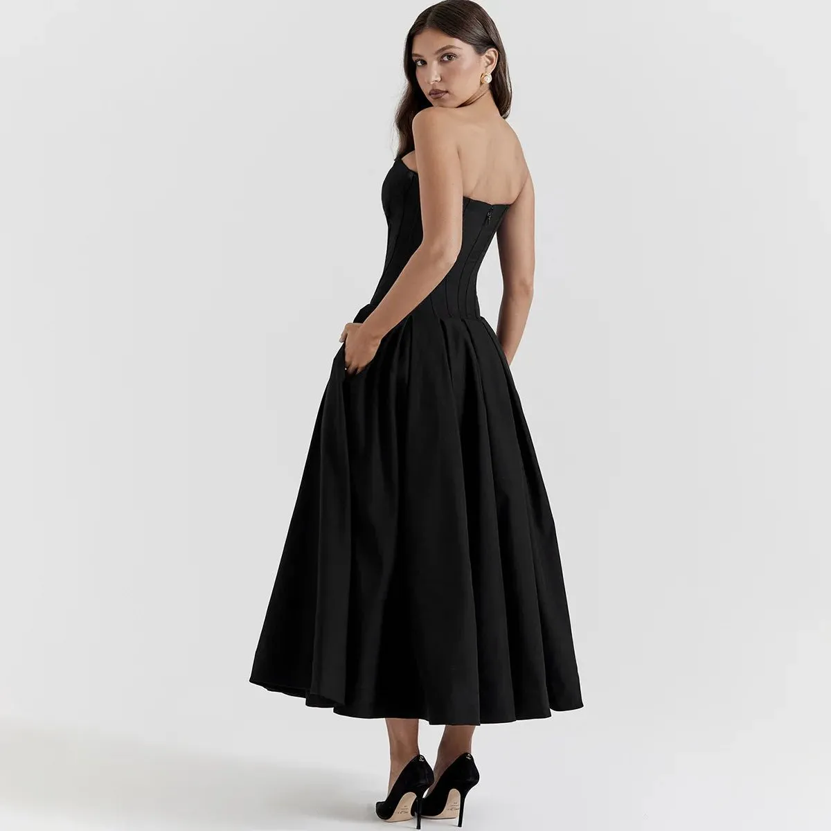 Scarlett Strapless Fit & Flare Dress