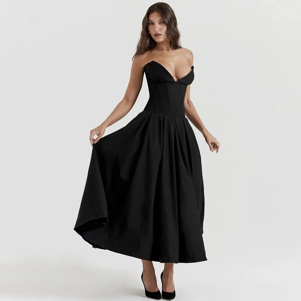 Scarlett Strapless Fit & Flare Dress