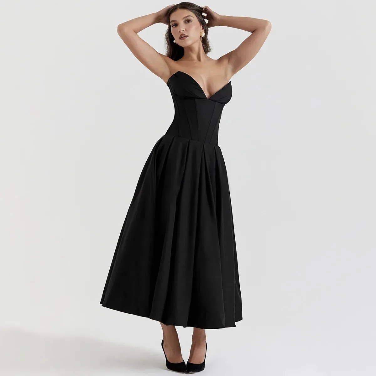 Scarlett Strapless Fit & Flare Dress
