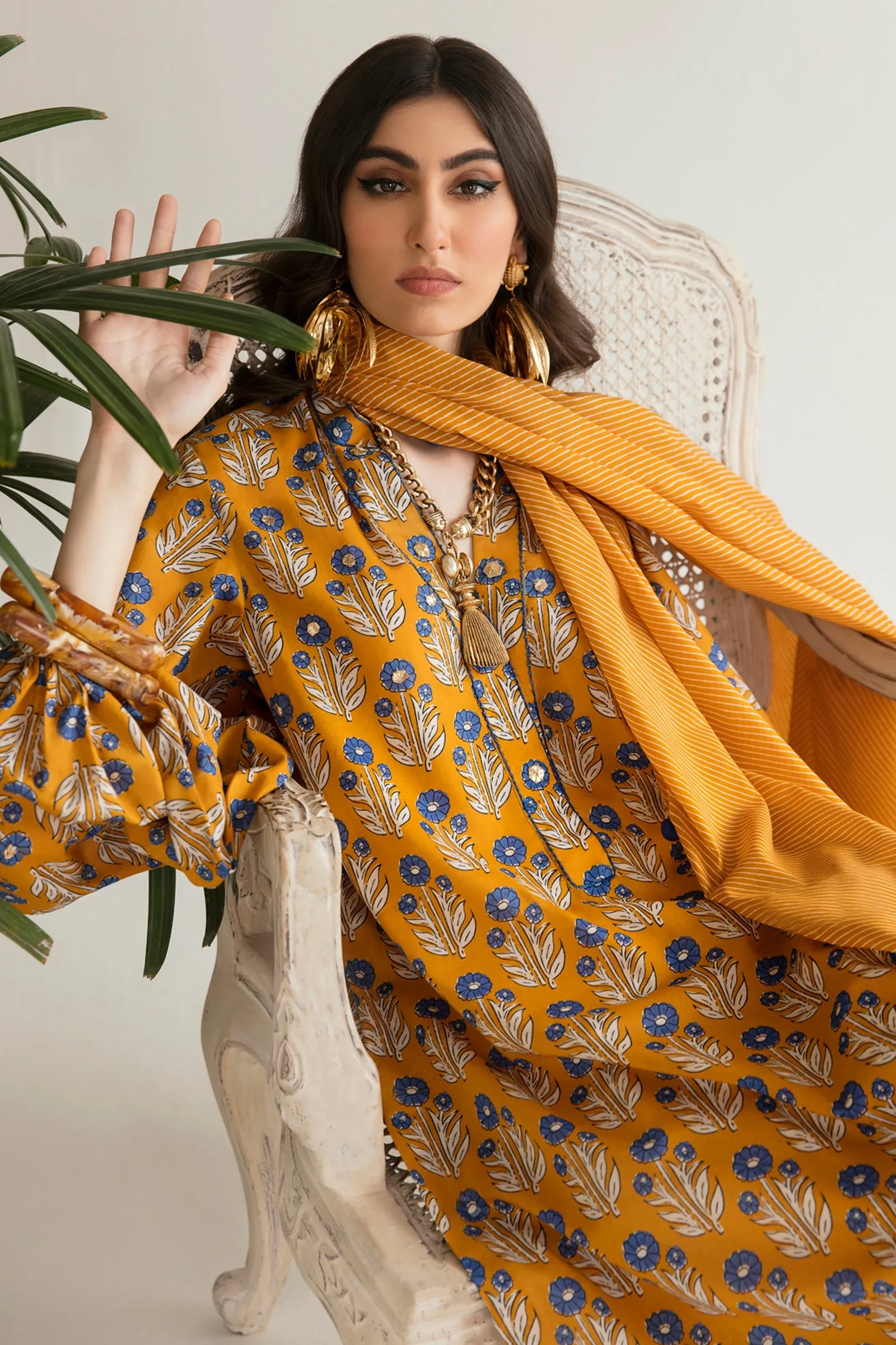 SEDA (ZRW-20940) | Zaha RTW Poplin Collection 2023 | Stitched Lawn Cambric Cotton Suits