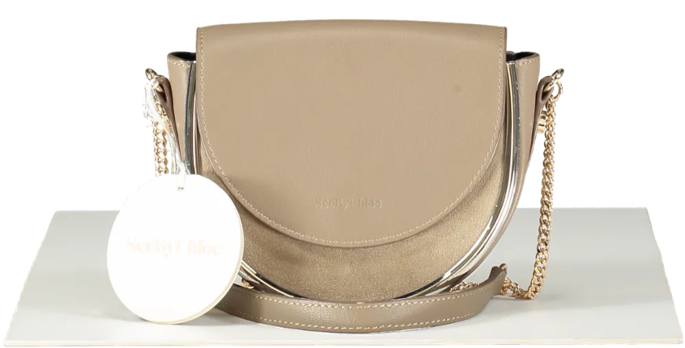 See by Chloé Beige Mara Evening Bag Motty Grey