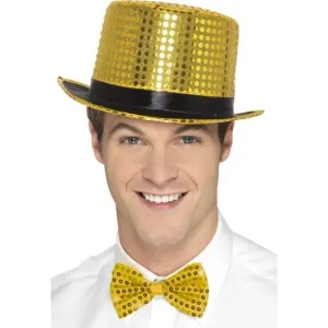 Sequin Top Hat - Gold