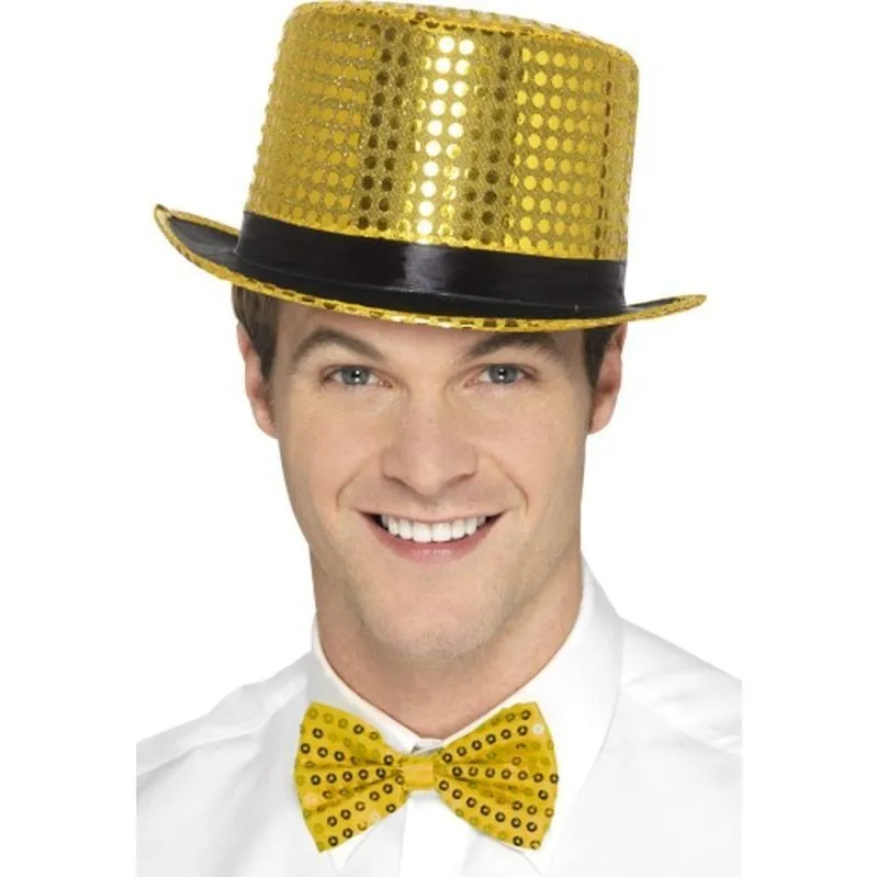 Sequin Top Hat - Gold
