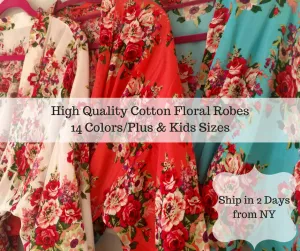 Set of 4 Bridesmaid Robes, Bridesmaid Gift, Robe for Bridesmaid, Bridesmaid Robe, Bridal Party Robe, Fast Ship from New York