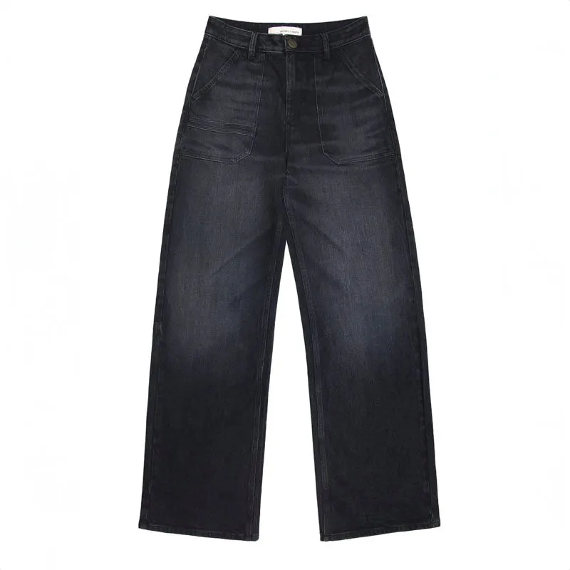 SEVENTY & MOCHI Elodie Full Length Jean in Vintage Black