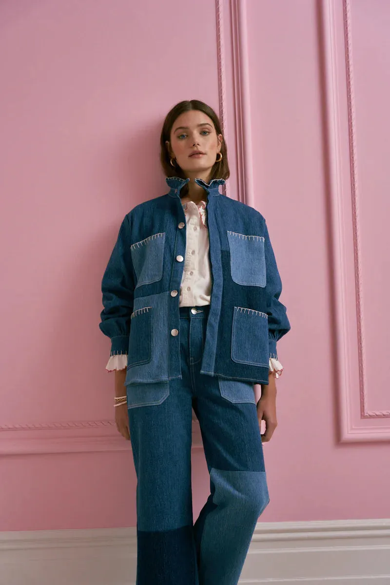 Seventy   Mochi | Pablo Jacket - Patched Denim
