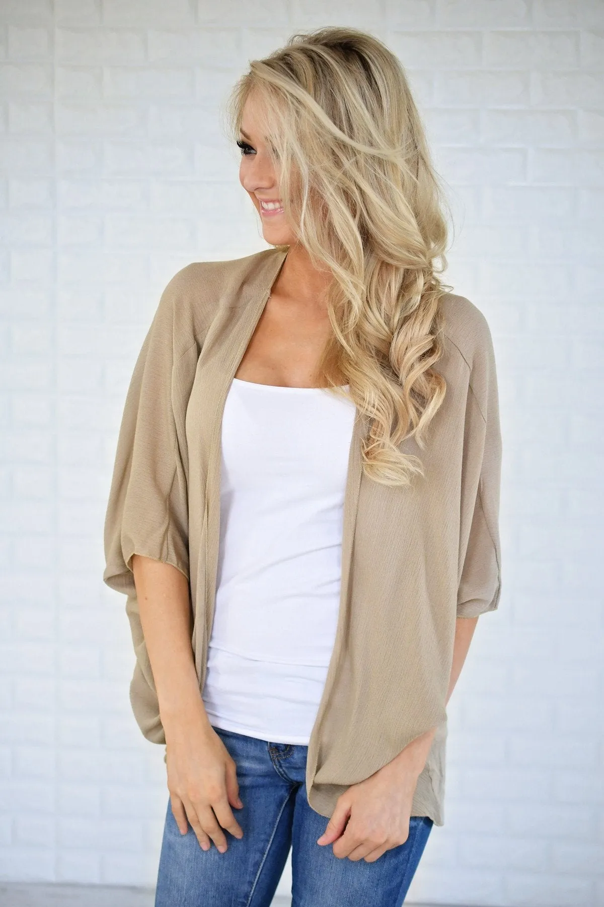 Sheer Khaki Kimono