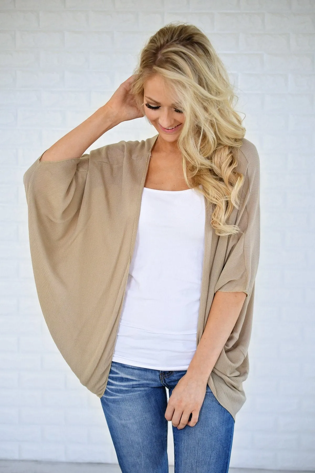 Sheer Khaki Kimono