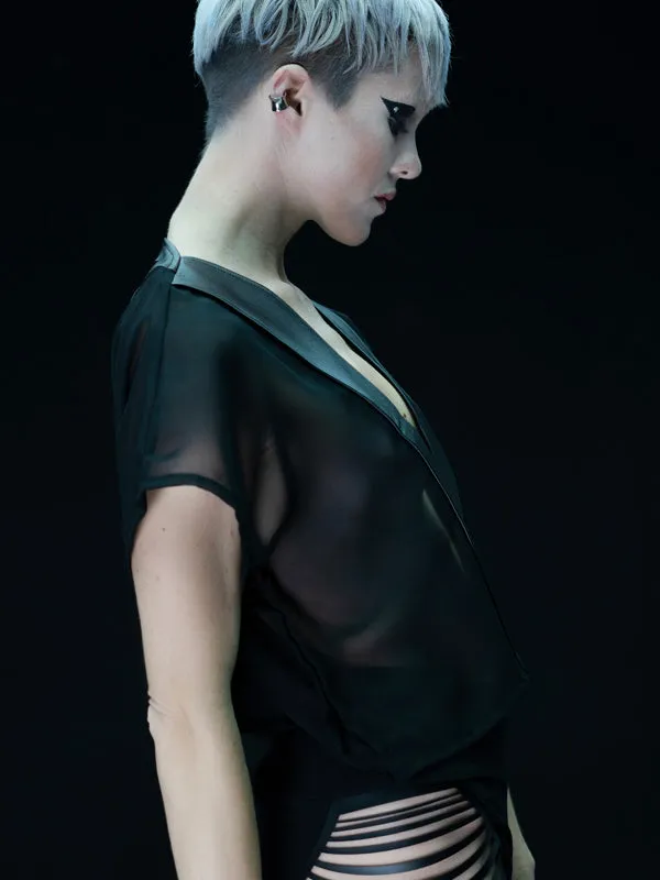 SHORTCUBE KIMONO - TRANSPARENT