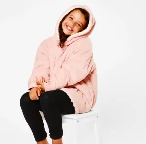 Sienna Sherpa Hoodie Blanket, Kids - Blush