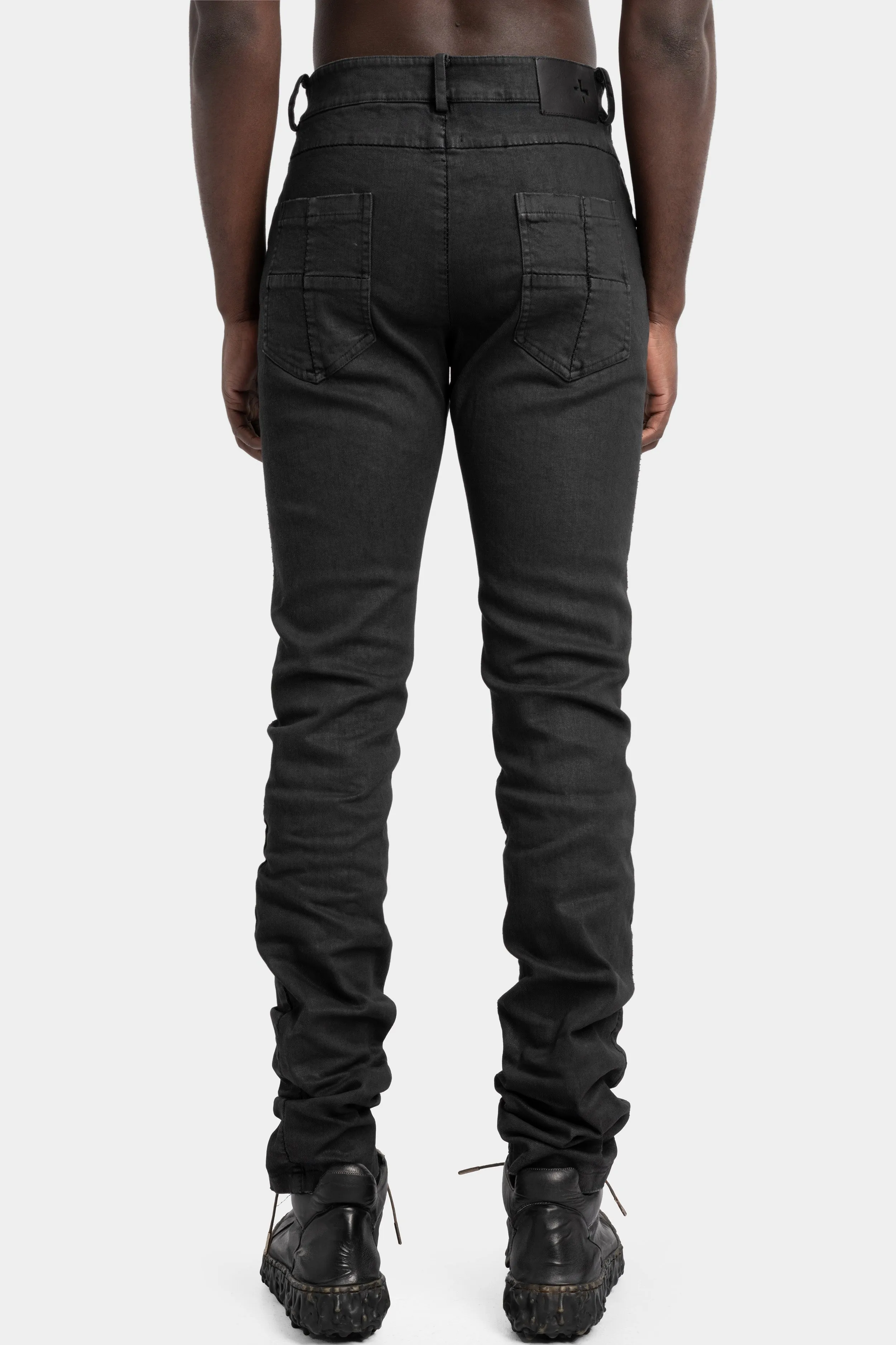 Skinny jeans, Black leather effect