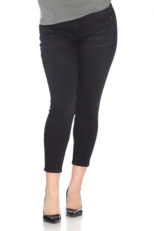 Slink Jeans Women's 5 Pocket Curvy Ankle Jeggings Black 16
