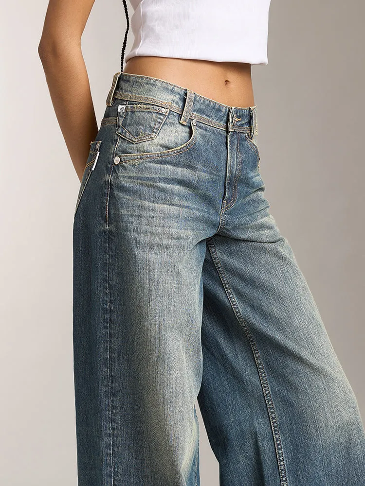 Slit Wide Leg Jeans