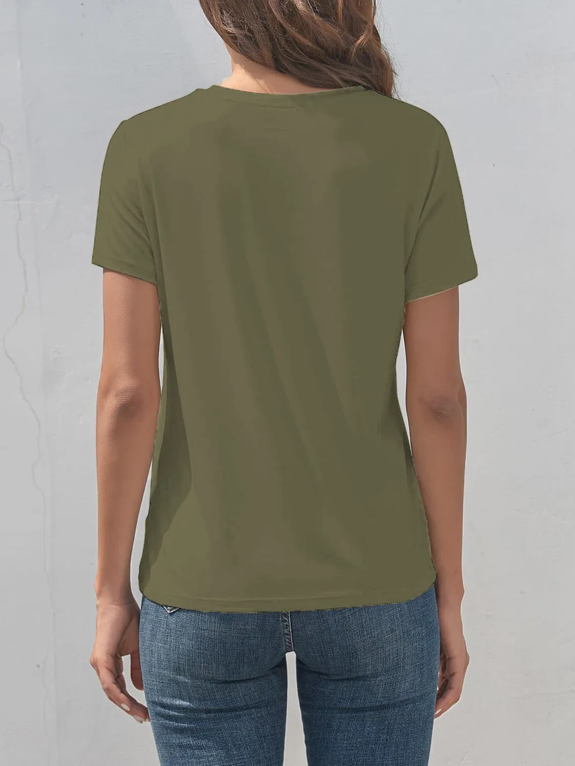 Smile Graphic Round Neck Short Sleeve T-Shirt