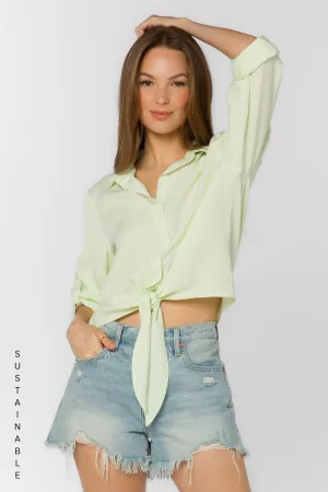 Solange Lime Cream Shirt