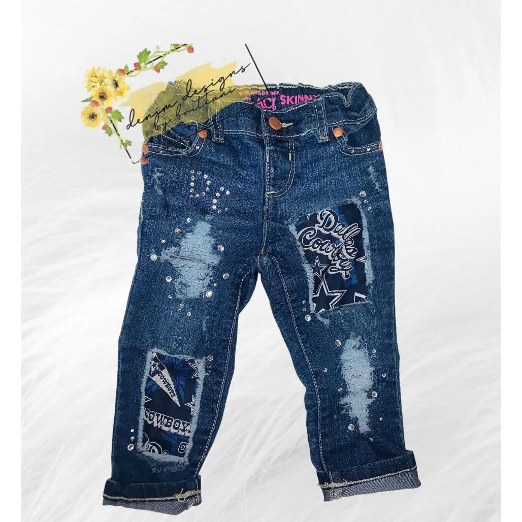 Sports Patched Jeans
