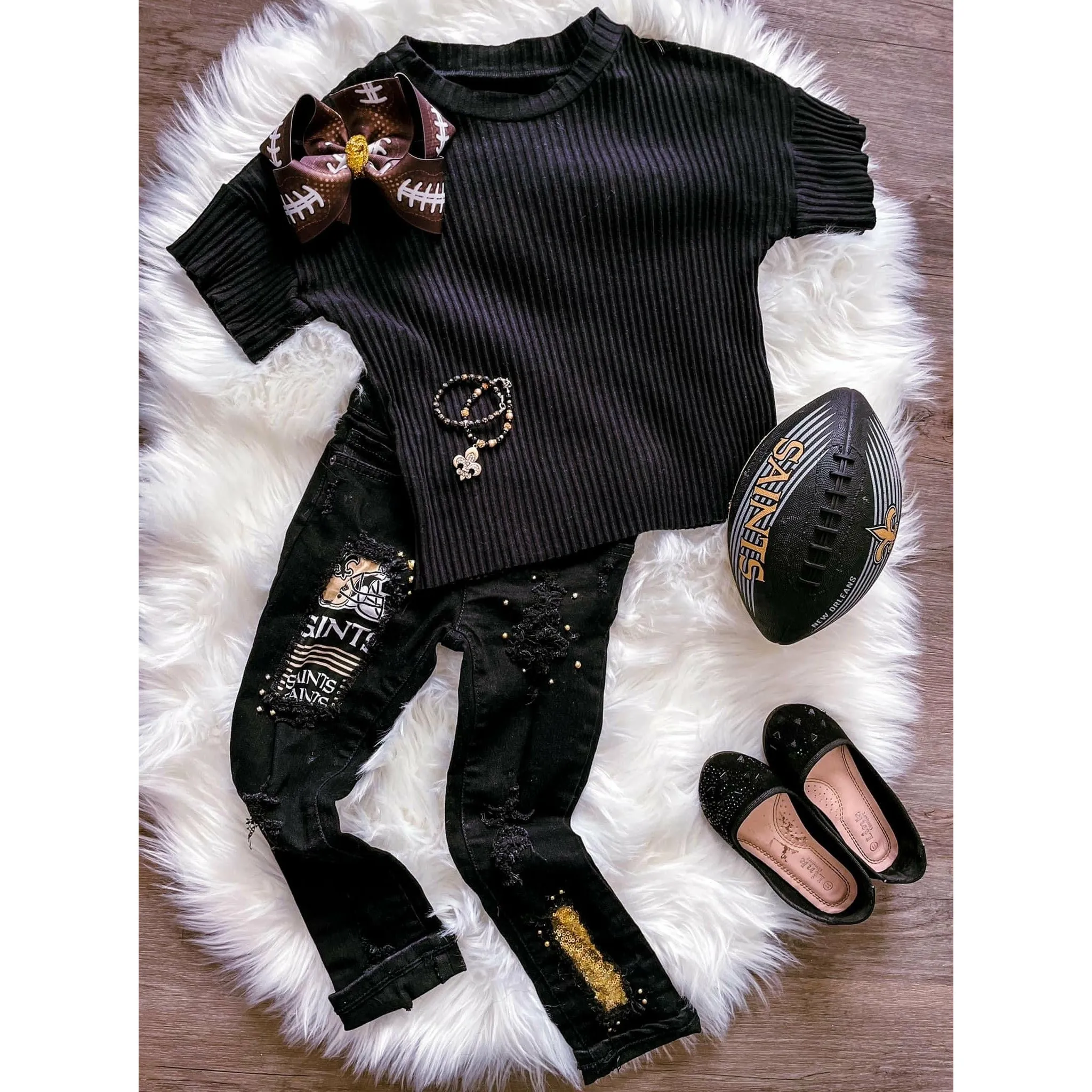 Sports Patched Jeans