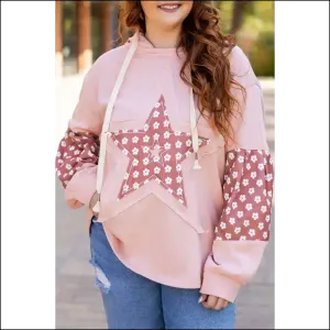 Star Patched Floral Sleeve Hoodie: Finally, Cute ! ✨ Needful Things