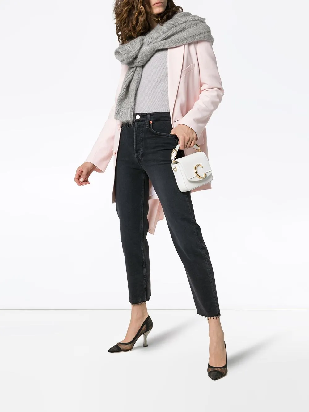 Stove Pipe Black High-Rise Straight Jeans