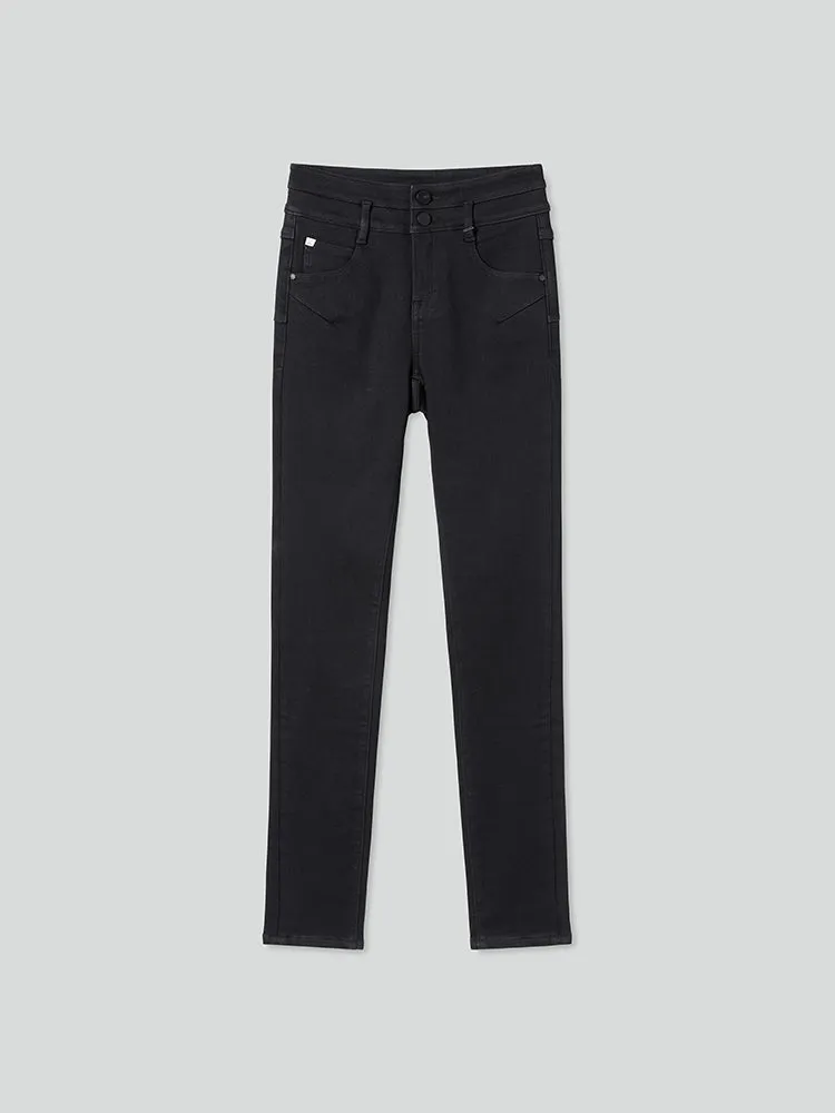 Stretch Slim Fit Brushed Jeans