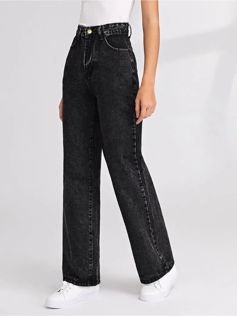 Stretchable Skyline Straight Leg Denim