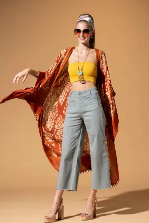 Sunset Damask Duster Kimono