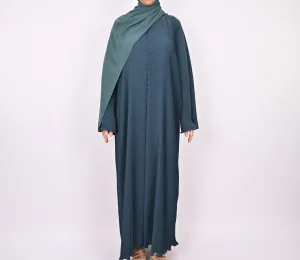 Teal - Pleated Batwing Abaya