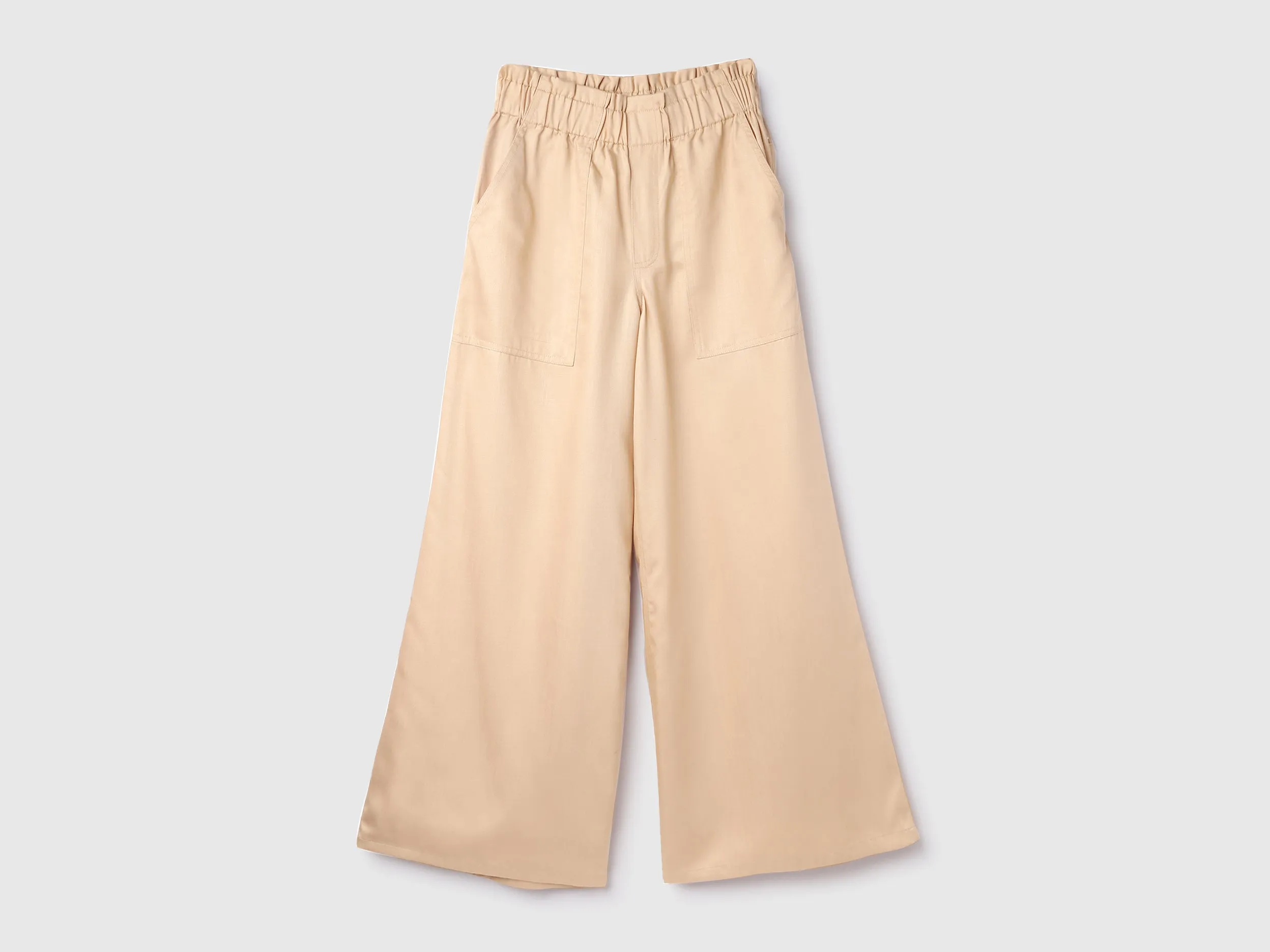 Tencel Solid Regular Length Women Trousers