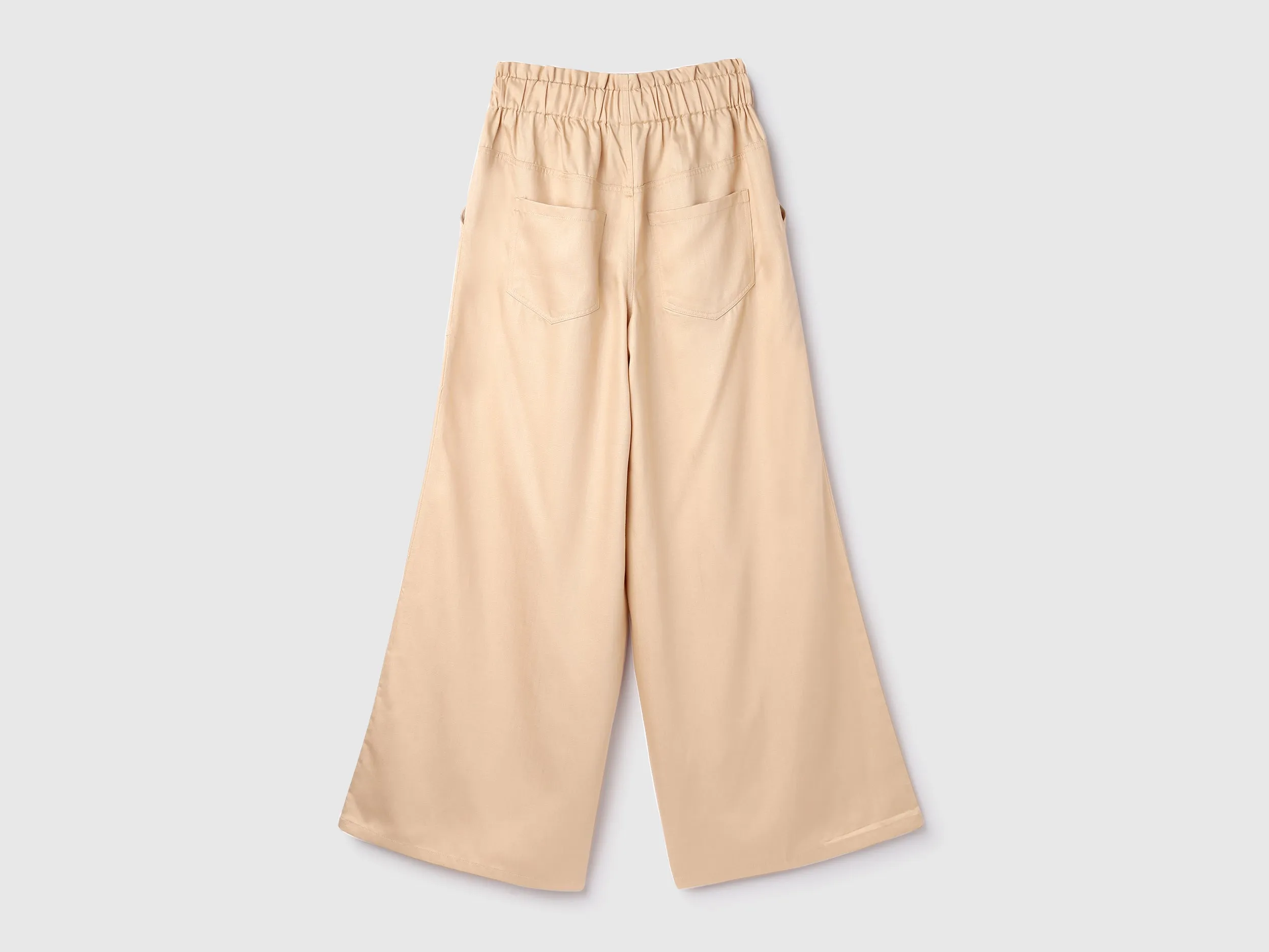 Tencel Solid Regular Length Women Trousers