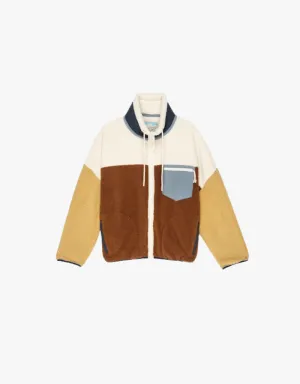 The Great The Plush Terrain Full Zip Jacket in Oakwood Colorblock