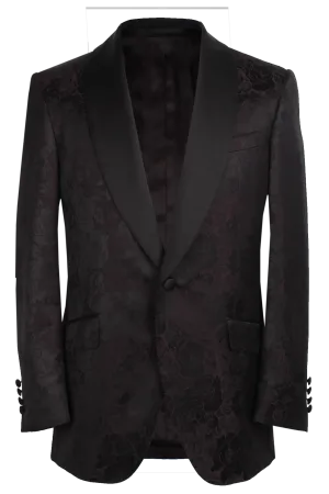 The Pierce Dinner Jacket - Viana Merlot Floral Jacquard