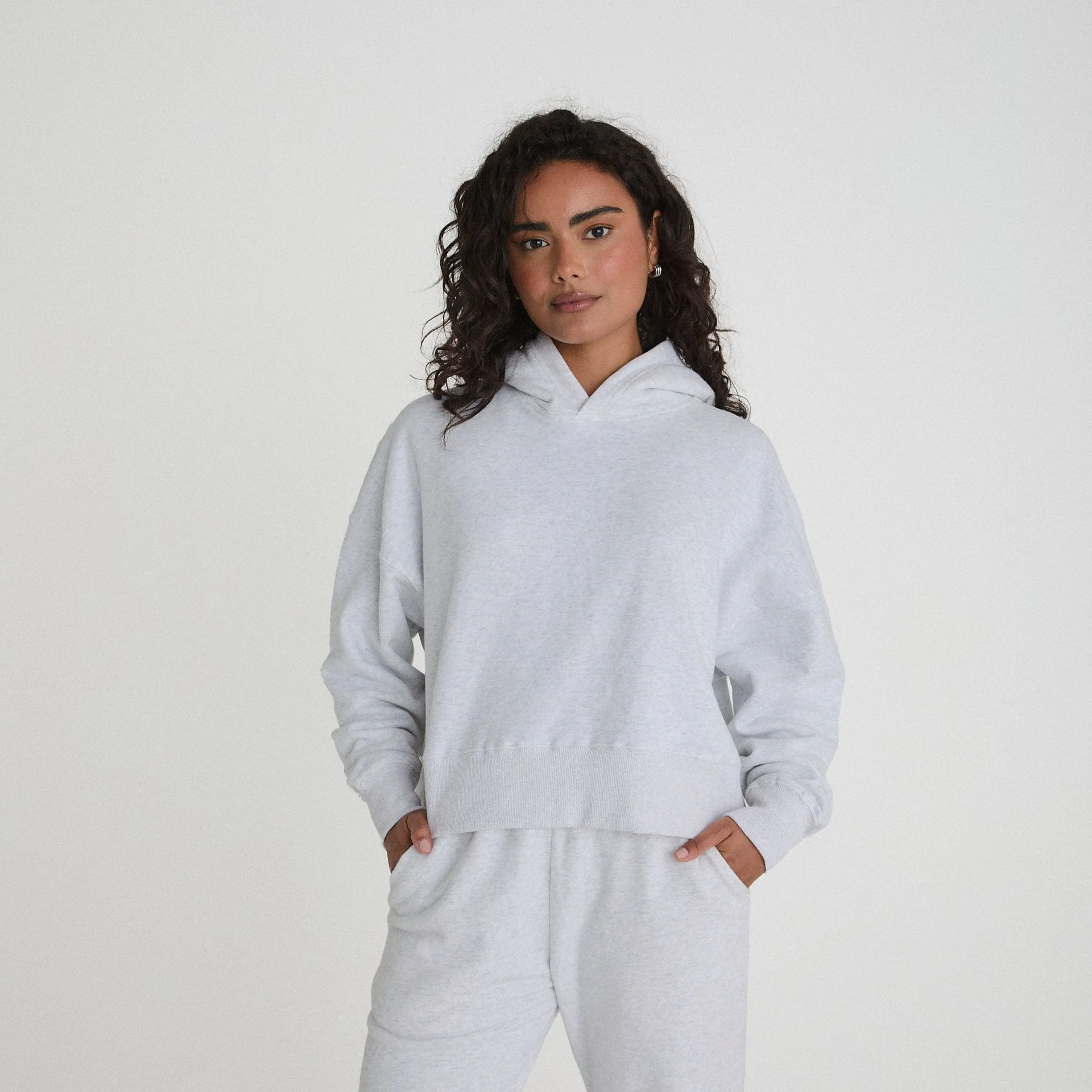 THE ULTIMATE BOXY HOODIE - GREY MARL