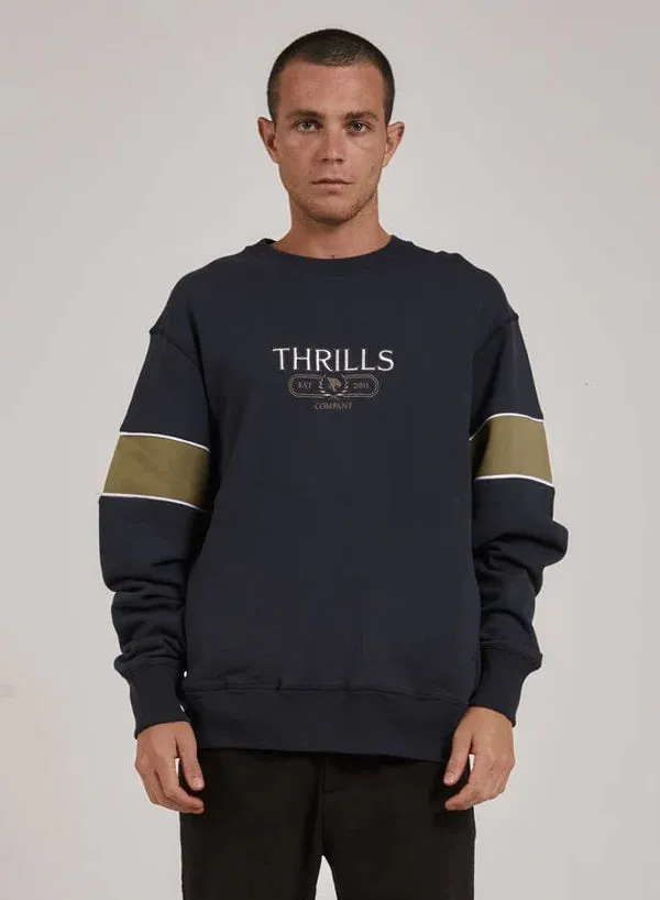 THRILLS BAD HABITS CLUB OVERSIZE FIT CREW TOTAL ECLIPSE