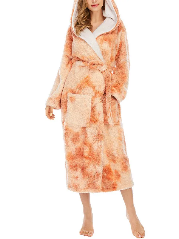 Tie Dye Fleece Lounge Robe